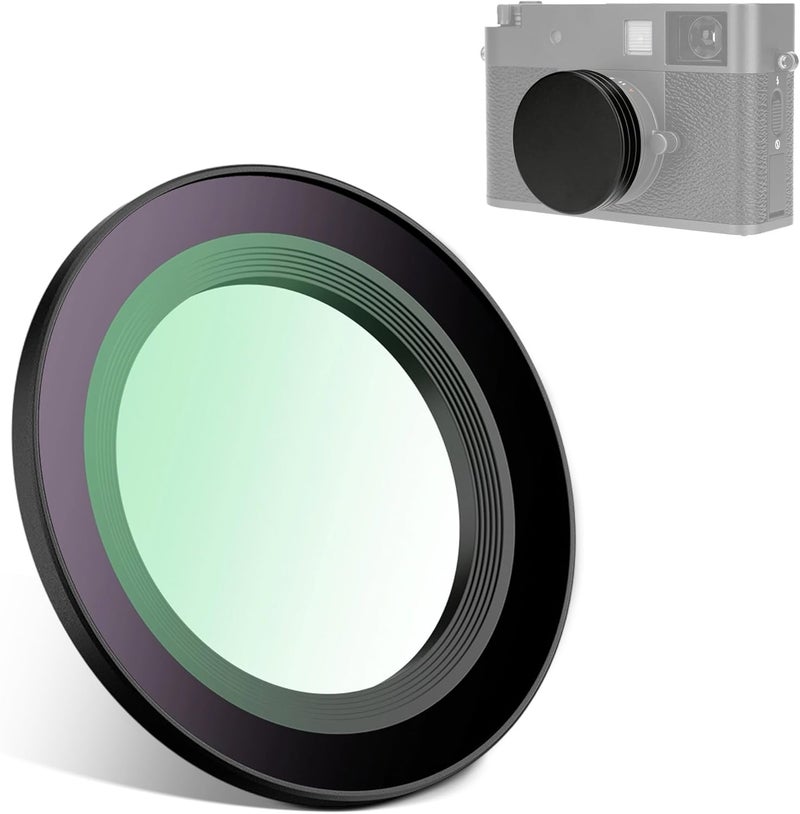 Kiorafoto فلتر UV واقي مغناطيسي نصف X لكاميرا فوجي فيلم Fuji X Half مع غطاء عدسة معدني، إطار من سبائك الألمنيوم Xhalf فلتر UV فوق بنفسجي متعدد الطلاء 99.25% نقل الضوء مقاوم للماء والخدوش - Image 1